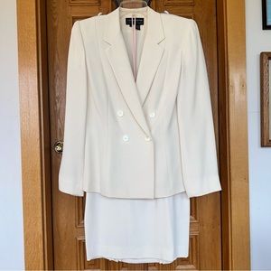 LIZ CLAIBORNE COLLECTION 2-piece garment jacket blazer skirt 100% silk size 4